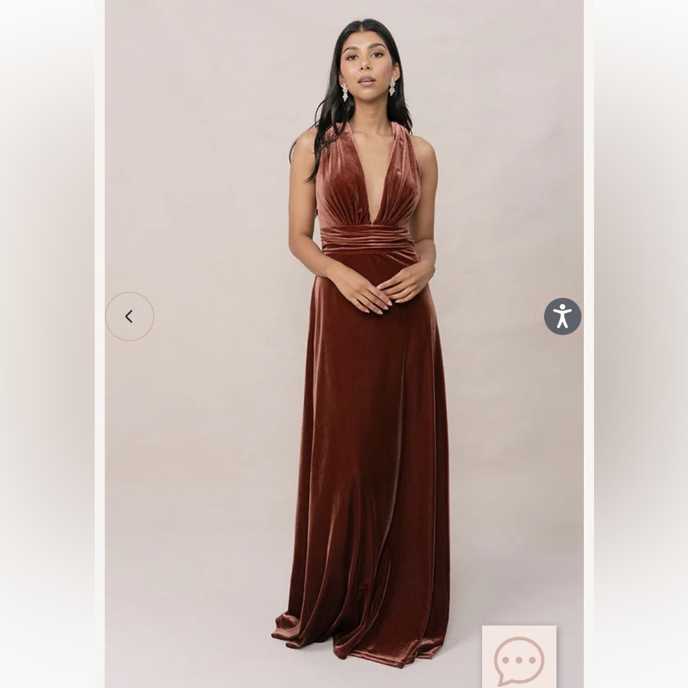 Revelry Mahogany Dylan Velvet Dress Size 14